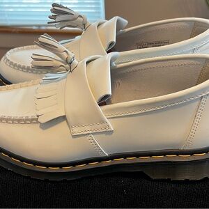 Dr. Martens White Tassel Loafers